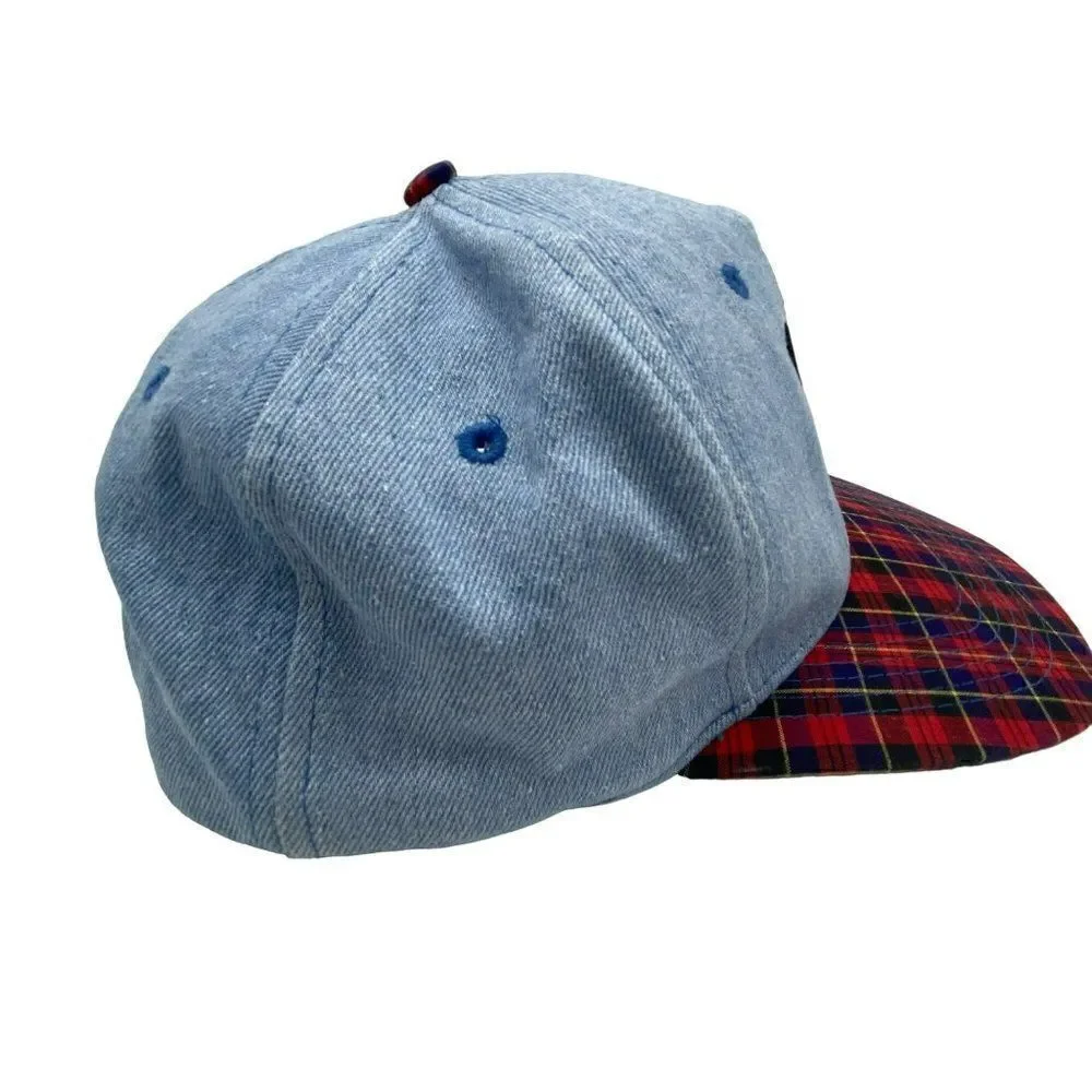 Mickey Unlimited Youth Mickey Mouse Adjustable Cap Denim Plaid Bill‎